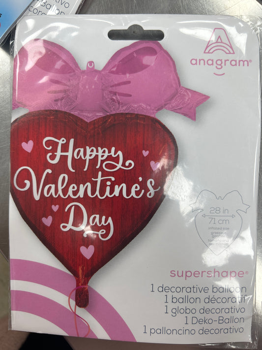 SuperShape XL Happy Valentine’s Day Coquette Bow