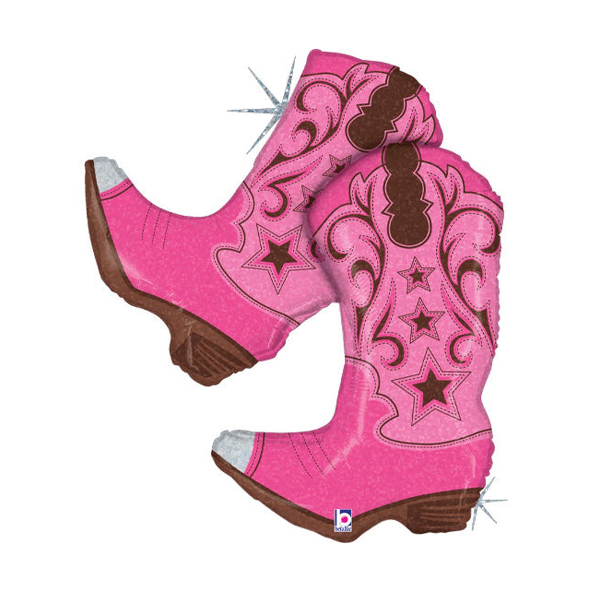 Pink Boots Foil Balloon 36"