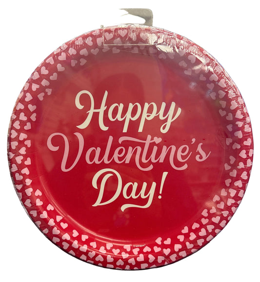 9" Plate Valentine 8ct