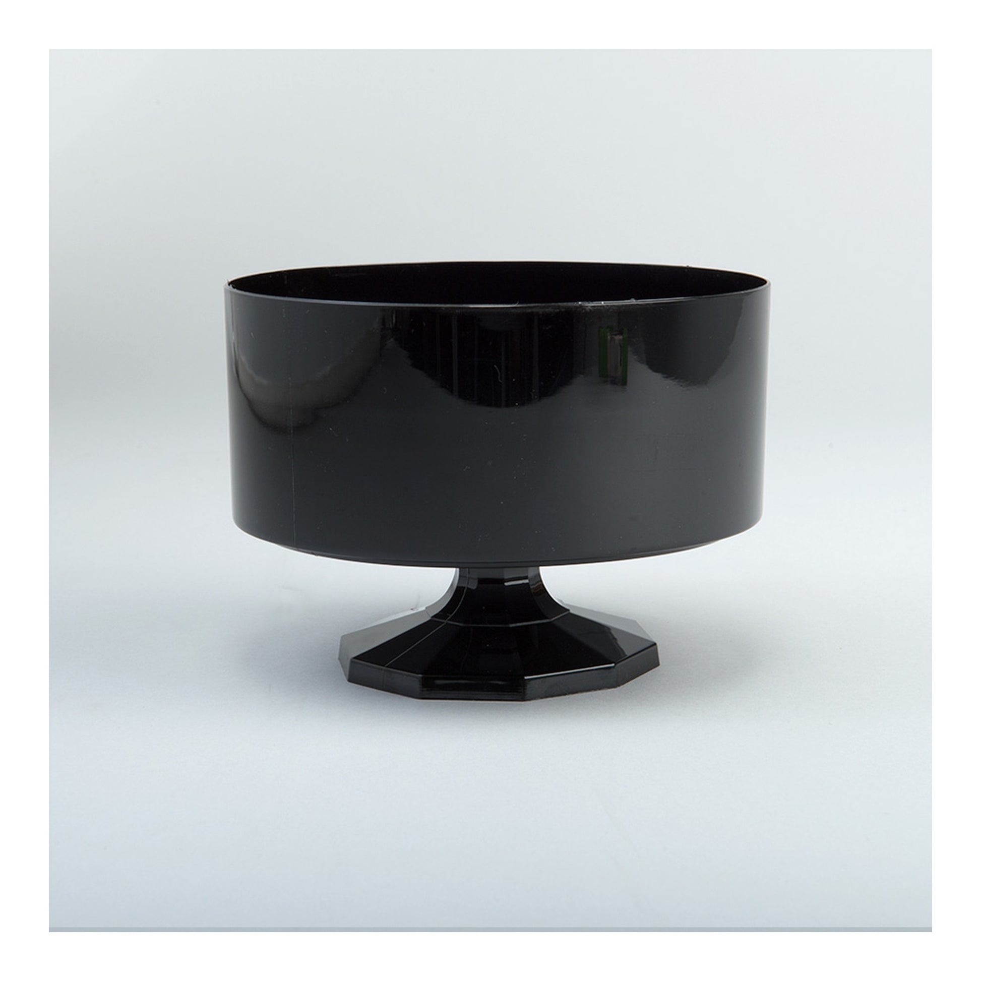 4" Plastic Trifle Pedestal Container Black