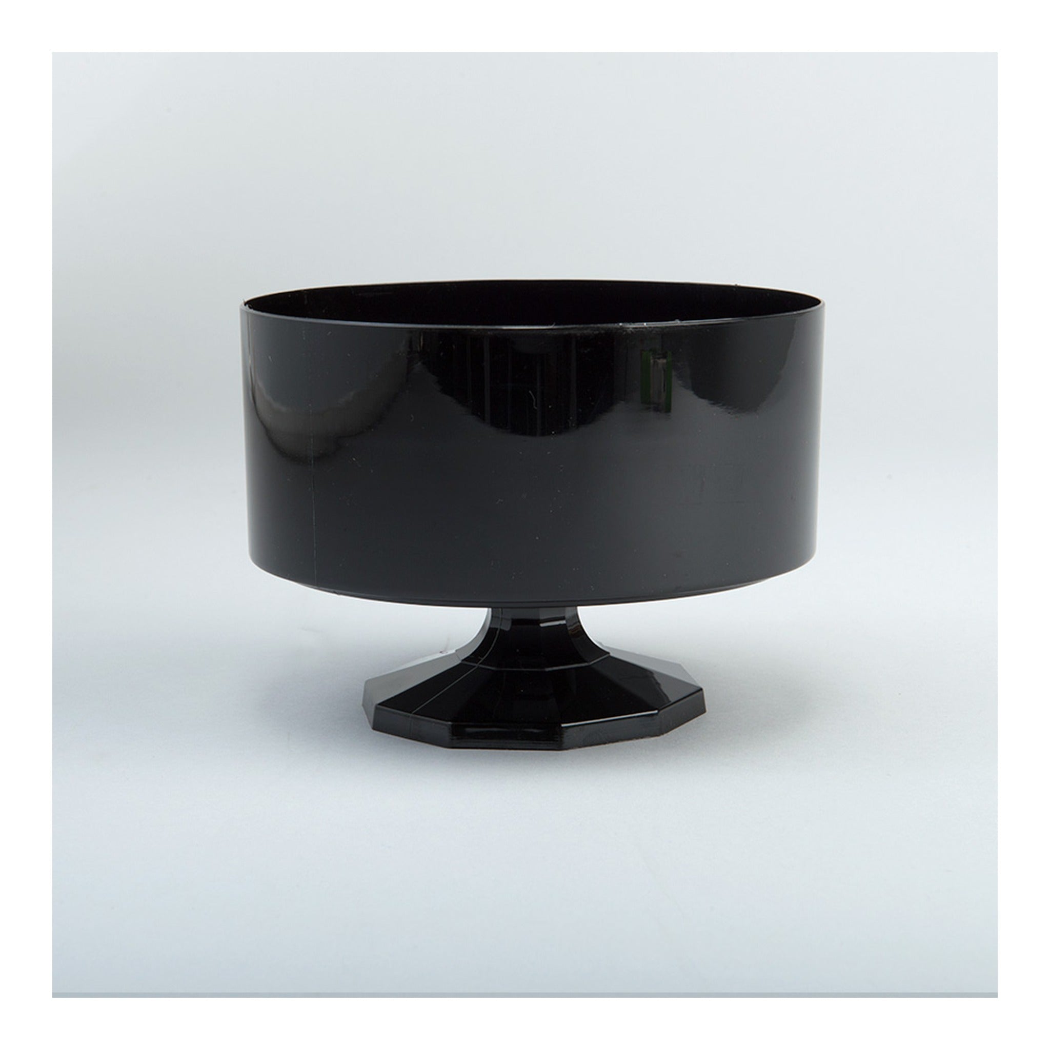 4" Plastic Trifle Pedestal Container Black