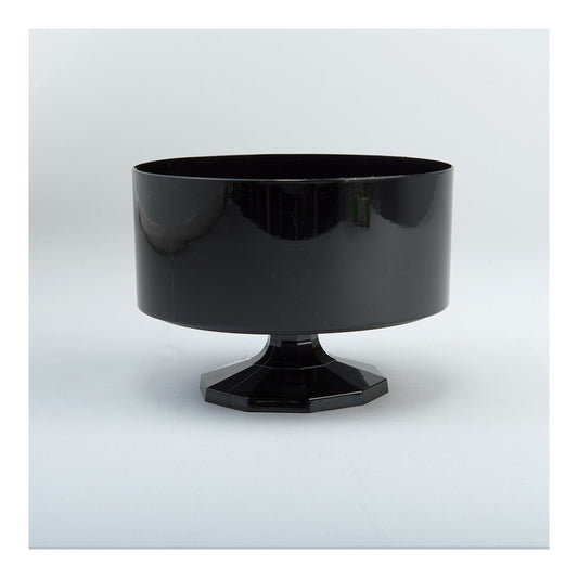 4" Plastic Trifle Pedestal Container Black