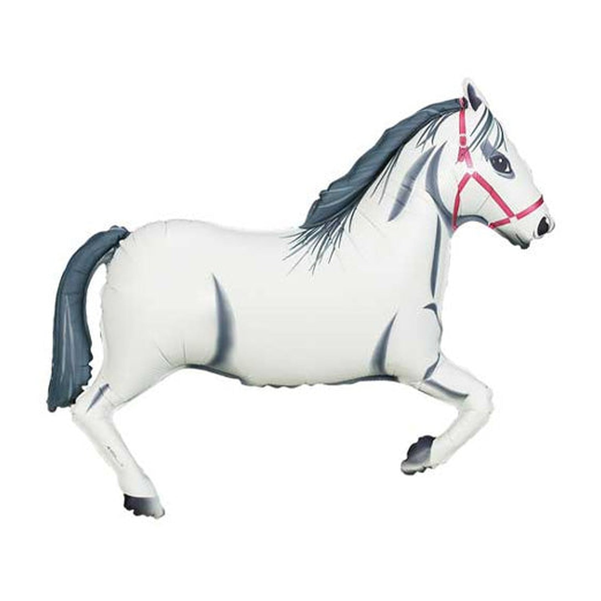Horse White Foil Balloon 43"