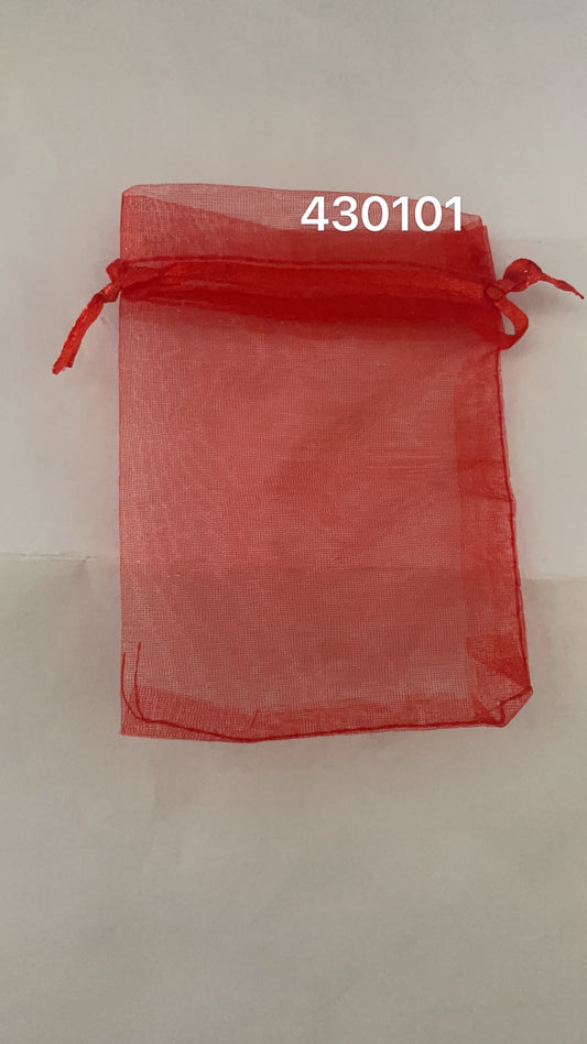 3"×4" Organza Bags Red