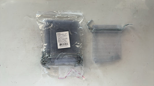Bolsas de Organza Plateadas de 3"×4"