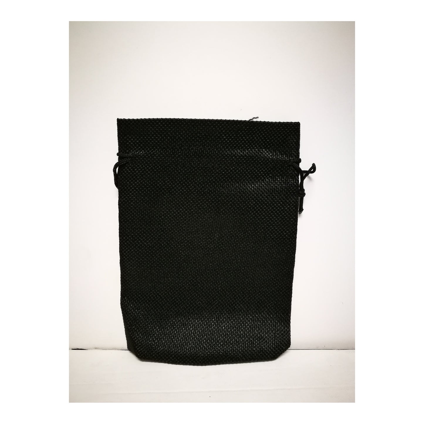 (c) 3"×4" Burlap Bag Black