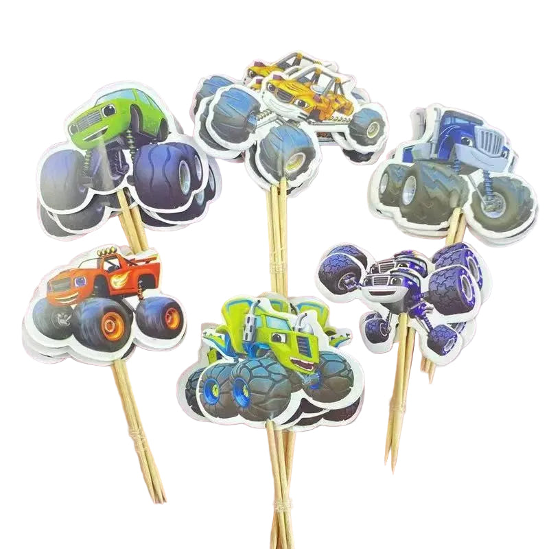 Blaze and Monster Truck Cupcake Topper 24ct