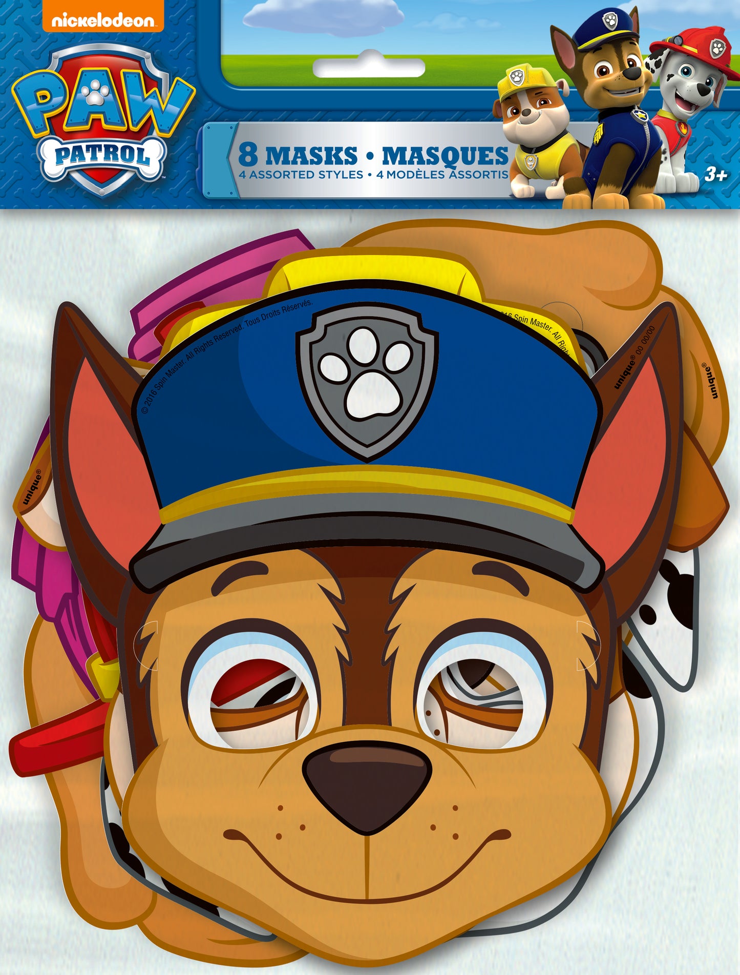 Paw Patrol Masks 8ct