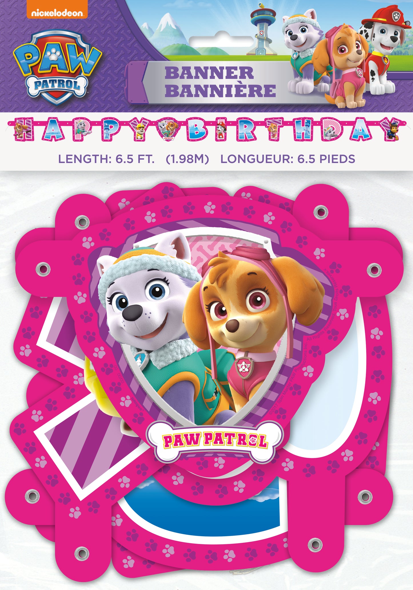 Bandera Jntd de Paw Patrol para niña