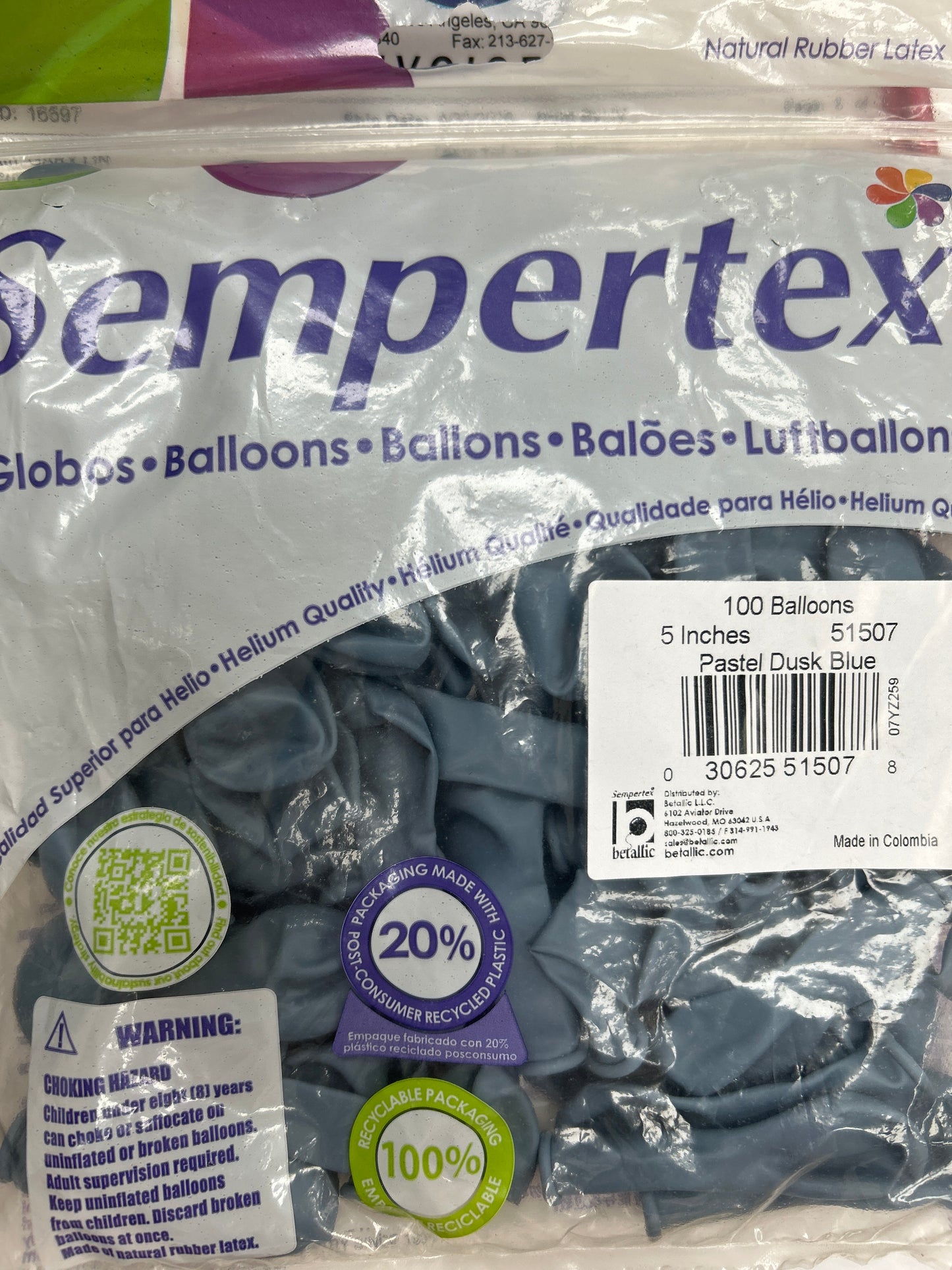5” Betallatex Pastel Dusk Blue 100ct