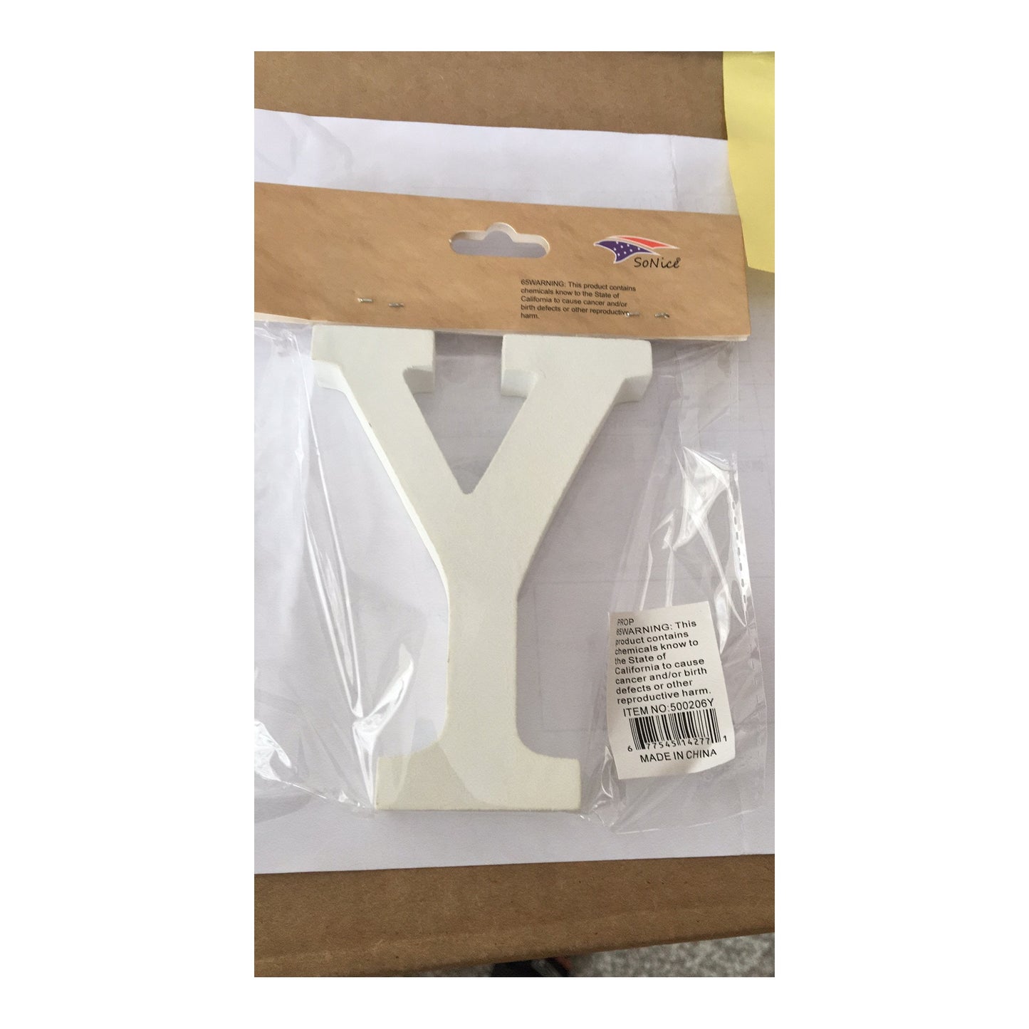 5"Woodern Letter'Y'