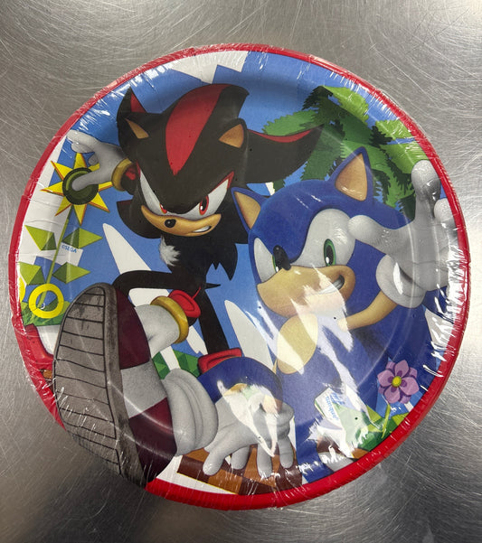 7" Plate Sonic 8ct