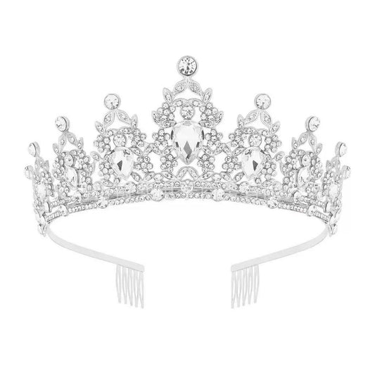 Rhinestone Crown Silve
