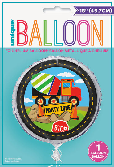 Birthday Construction Foil Balloon 18"