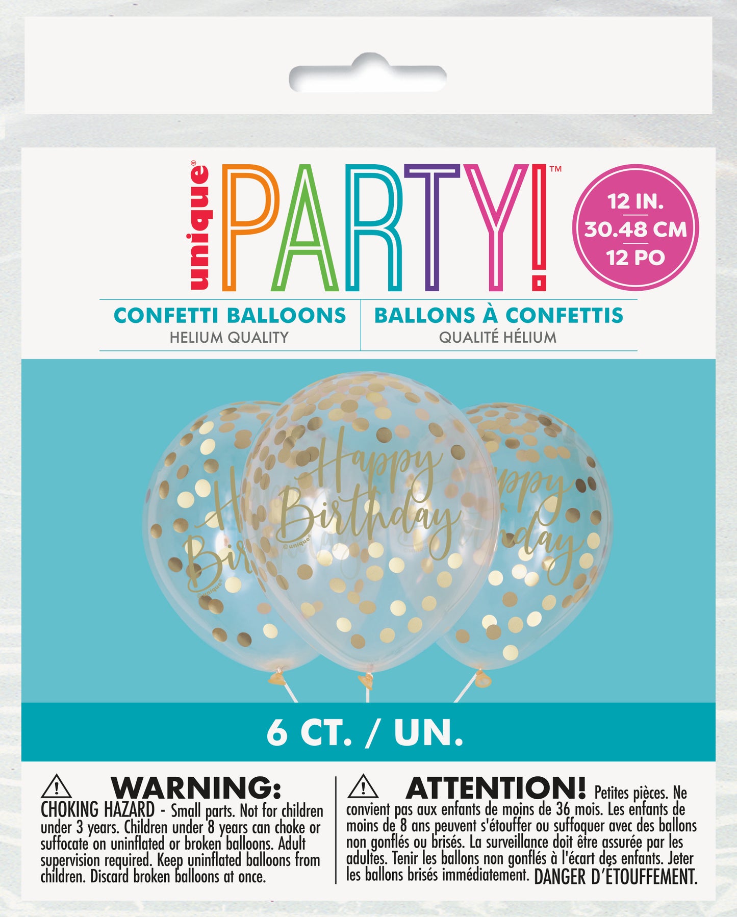 Happy Birthday 6ct Latex Balloon 12"