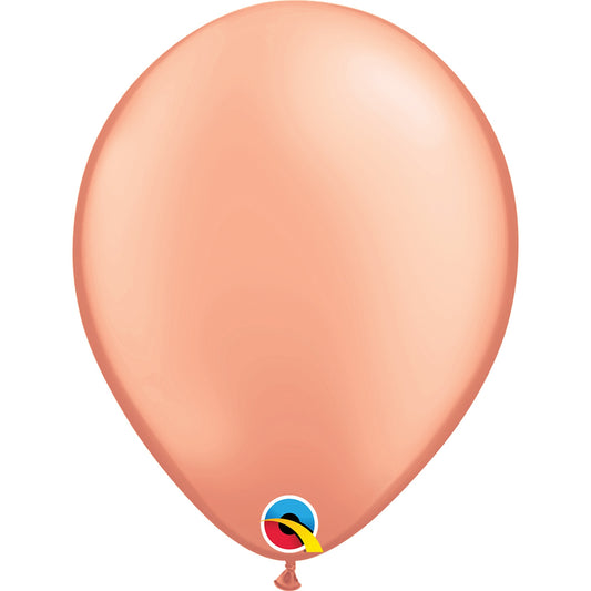 Qualatex Balloon Rose Gold 100ct Latex Balloon 11"