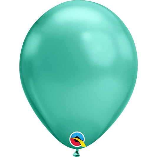 Qualatex Balloon Chrome Green 25ct Latex Balloon 11"