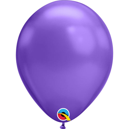 Qualatex Balloon Chrome Purple 25ct Latex Balloon 11"
