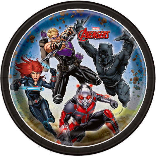 7" Round Plate Avengers 8ct