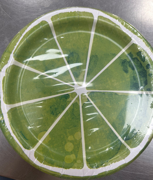 Lime slice 7” Plates 8CT