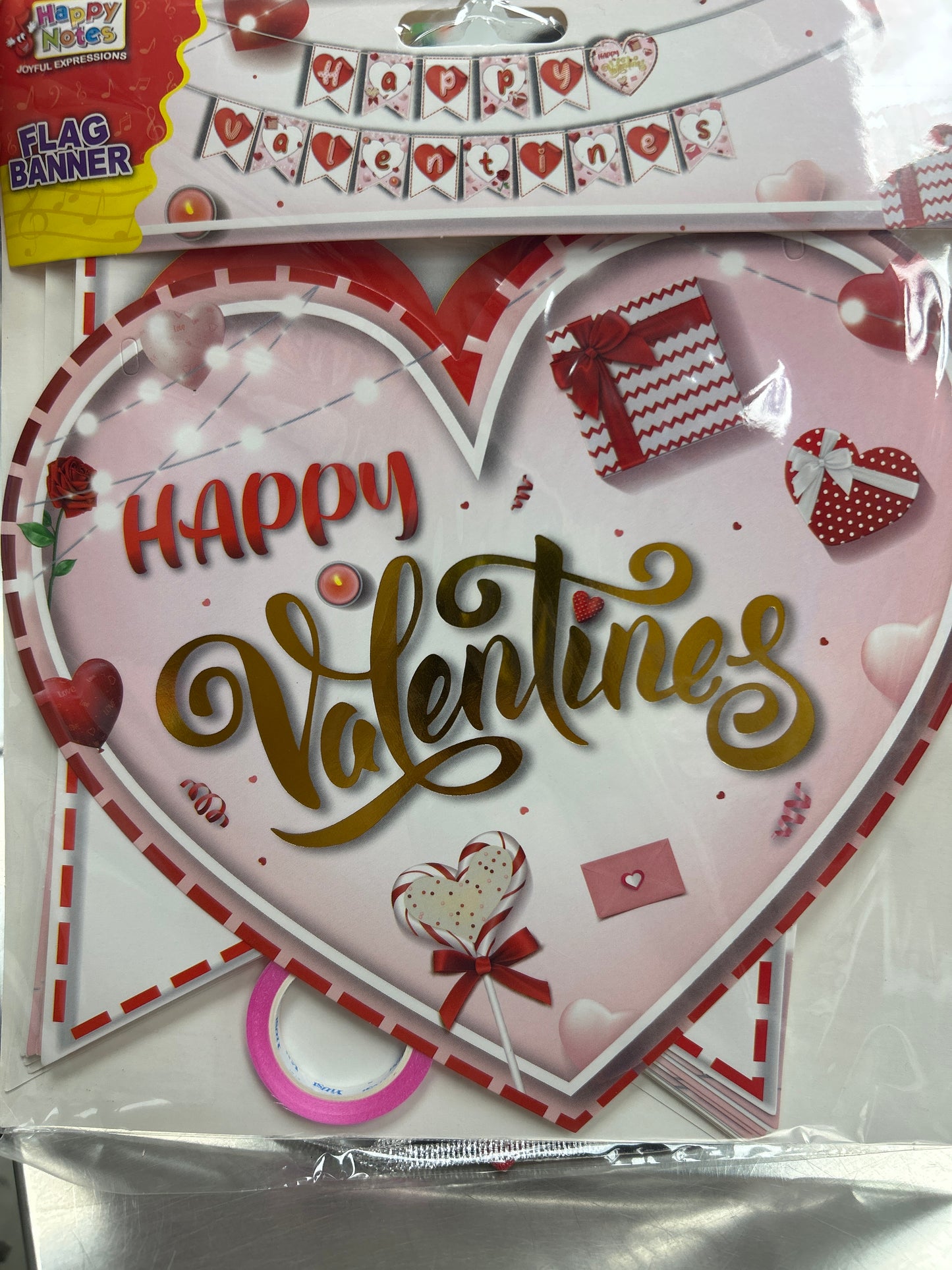 Bandera de feliz San Valentín