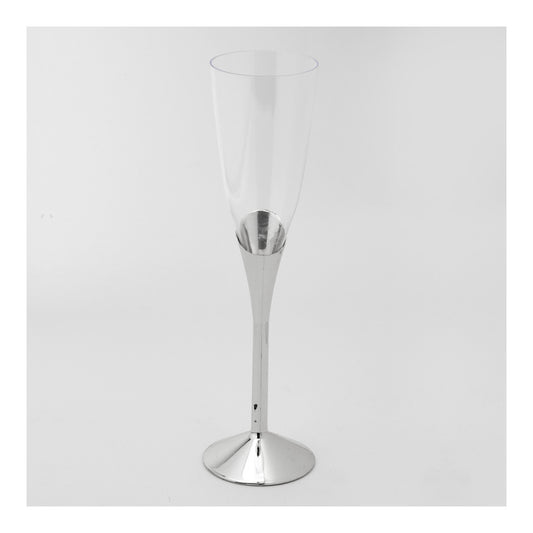 5oz Plastic Champagne Cup 12pc Silver