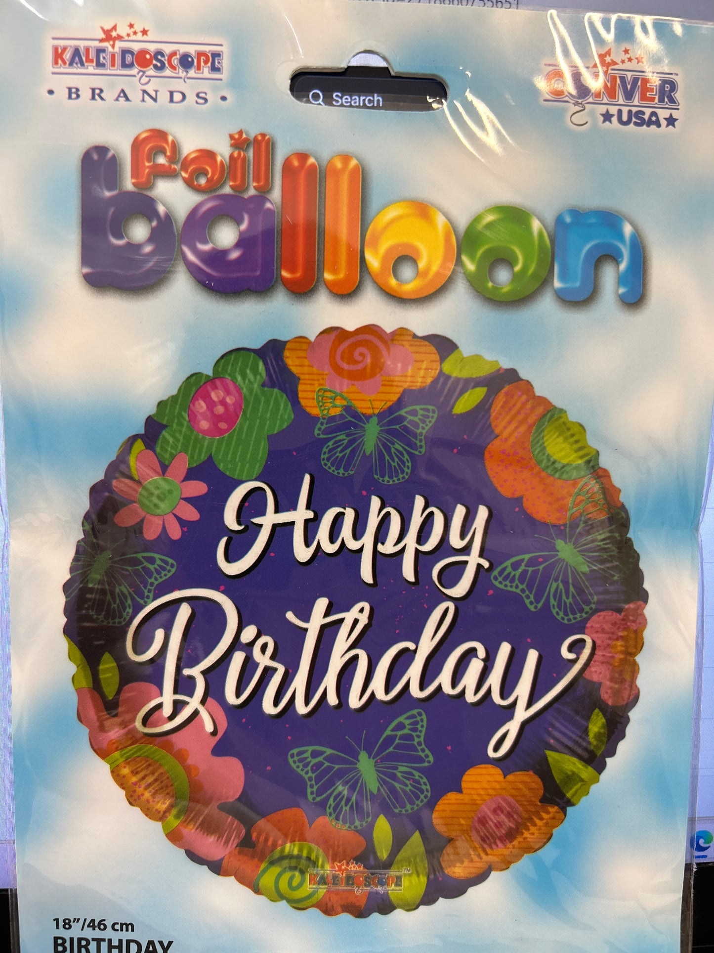 18”Birthday Butterflies & Flowers