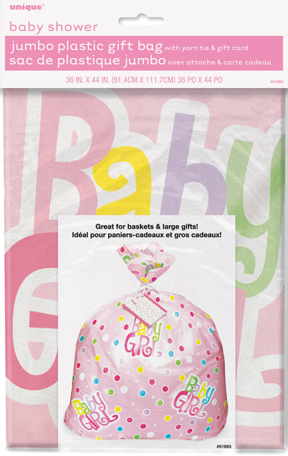Plastic Gift Bag Pink