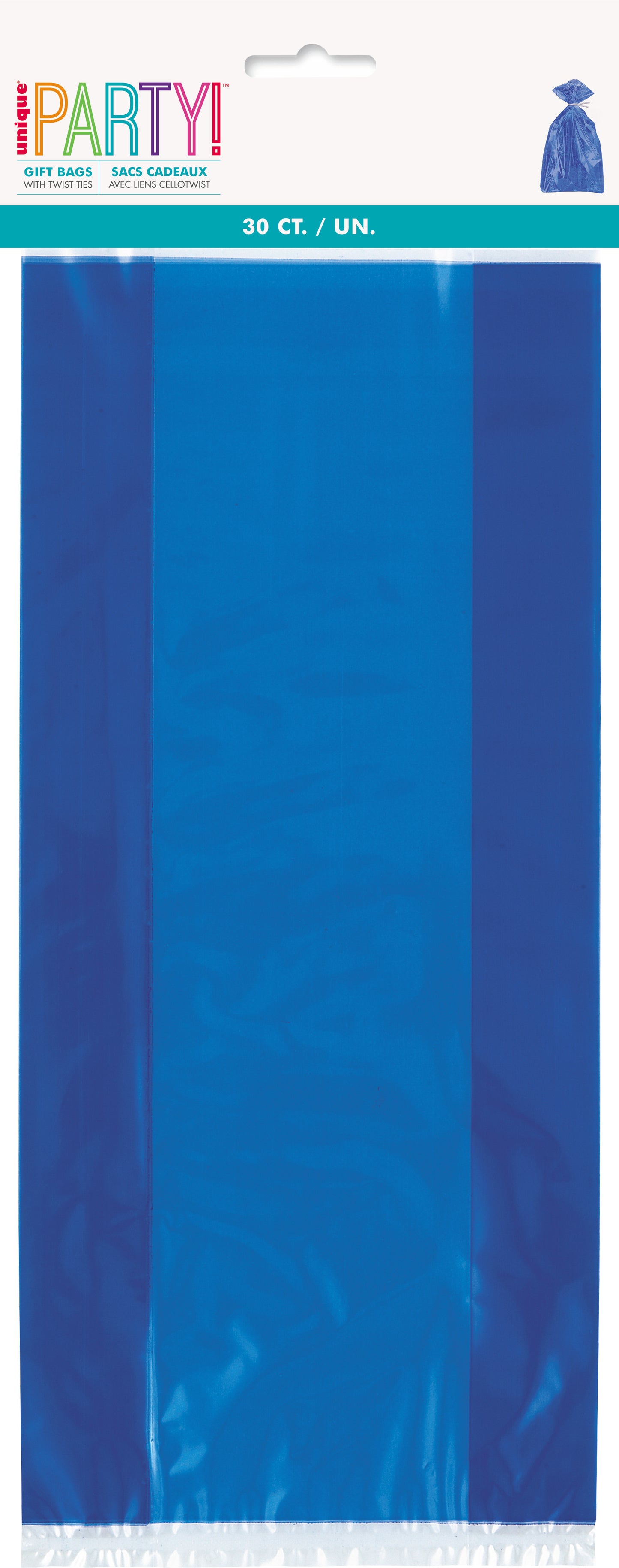 Royal Blue Cellophane Bags 30ct
