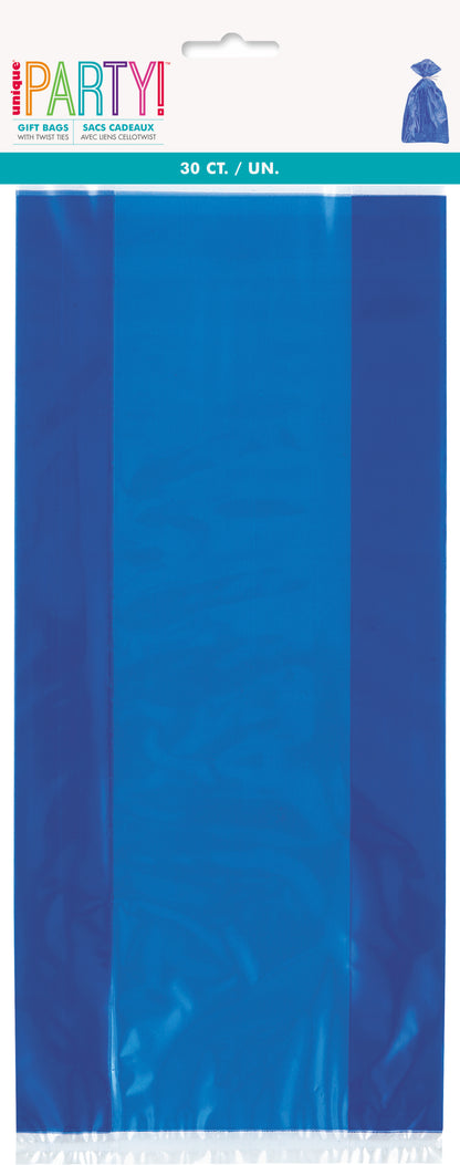 Royal Blue Cellophane Bags 30ct
