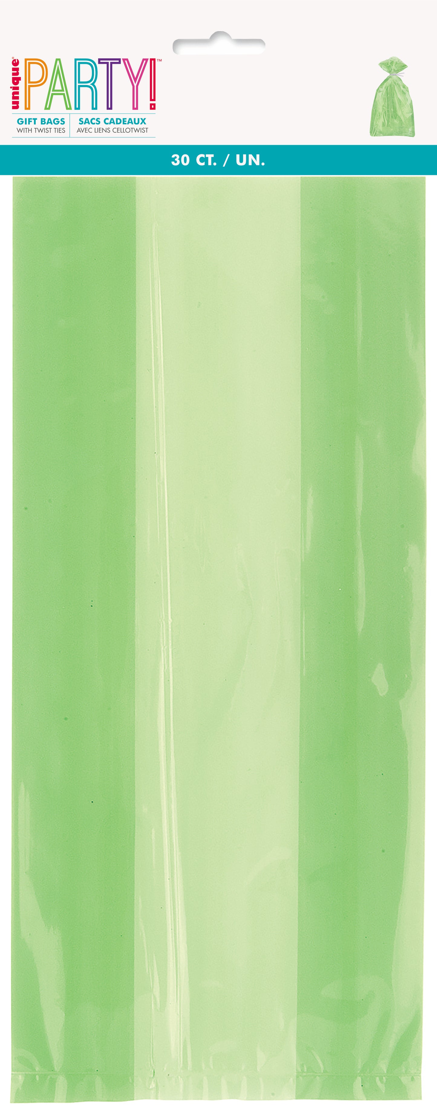 Light Green Cellophane Bags 30ct