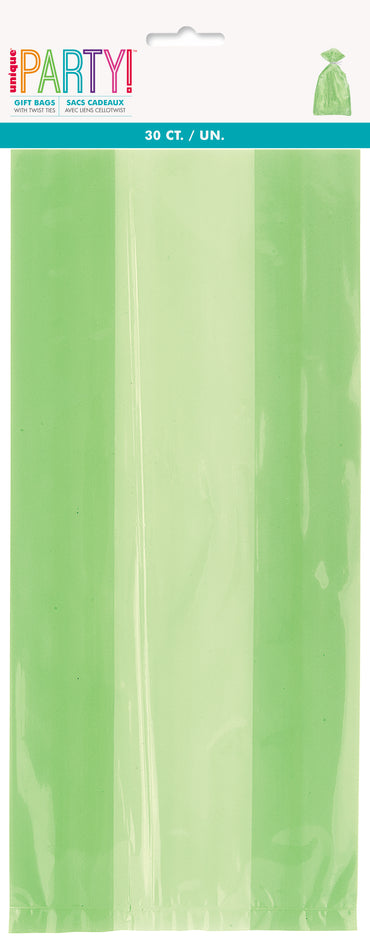 Light Green Cellophane Bags 30ct