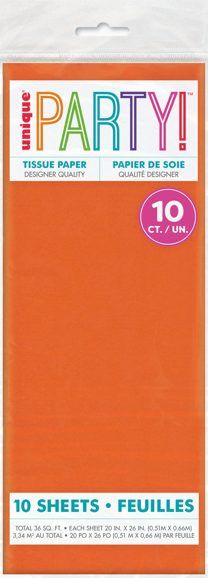 Assorted Orange Tissue Sheet