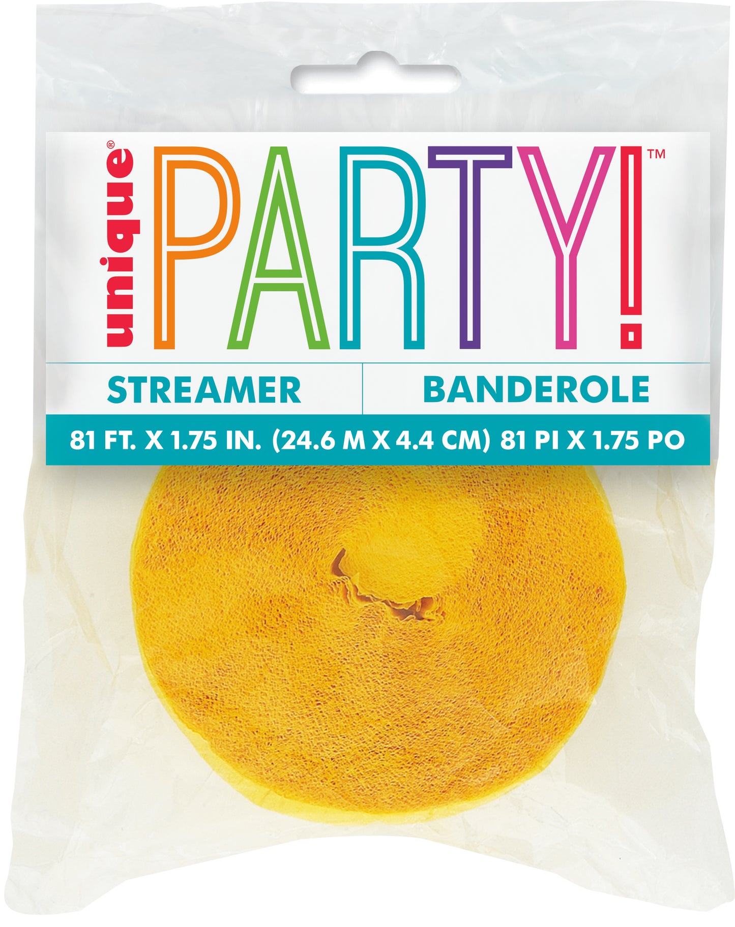 Crepe Streamer Yellow