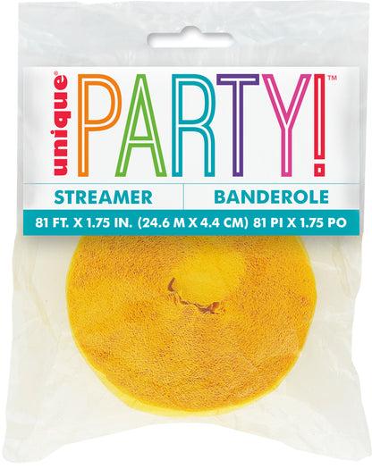 Crepe Streamer Yellow