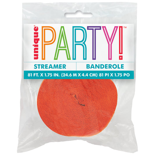 Crepe Streamer Orange