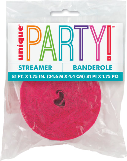 Crepe Streamer Hot Pink