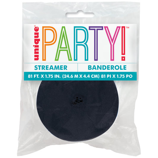 Crepe Streamer Black