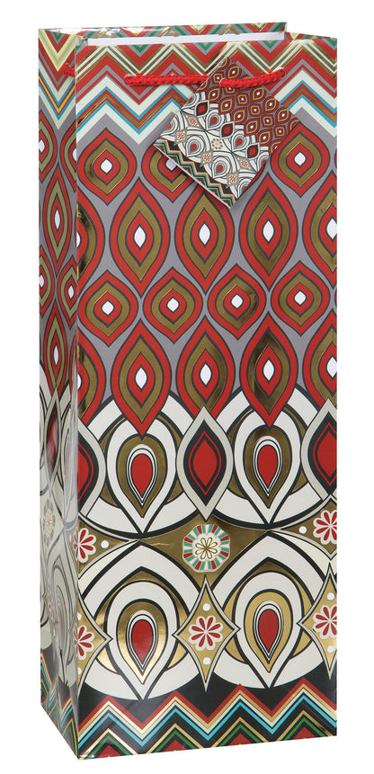 Crimson & Gold Wine Bag