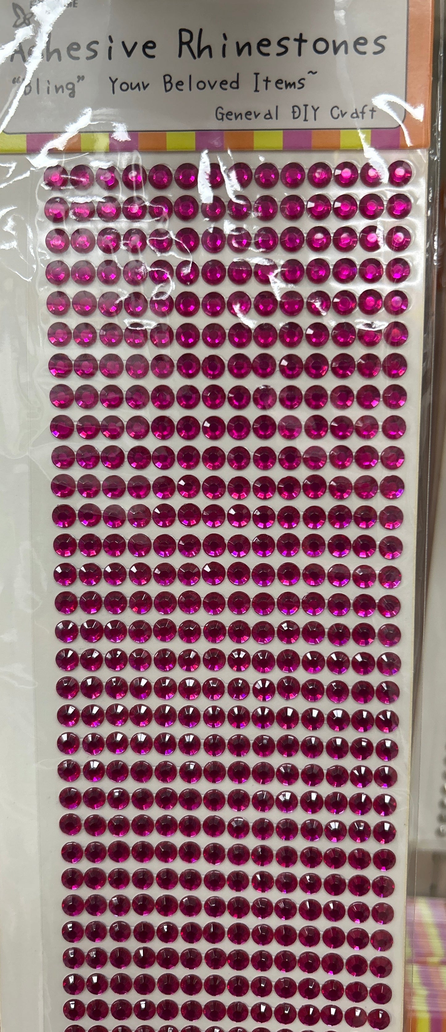 Rhinestone Sheet Fuchsia