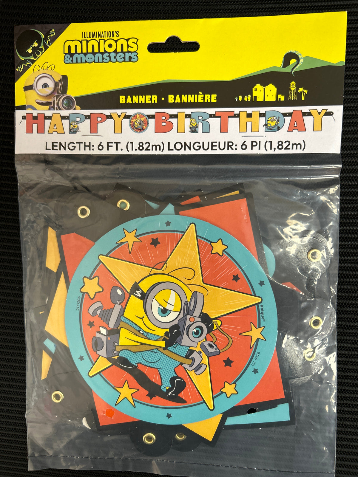 Minions 3 Happy Birthday Banner 6Ft
