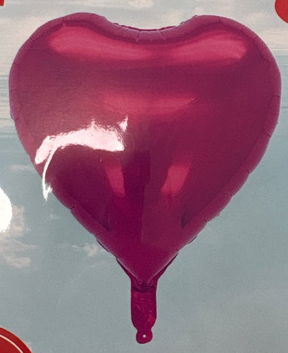 Globo de Corazón Rosa Metalizado 18"