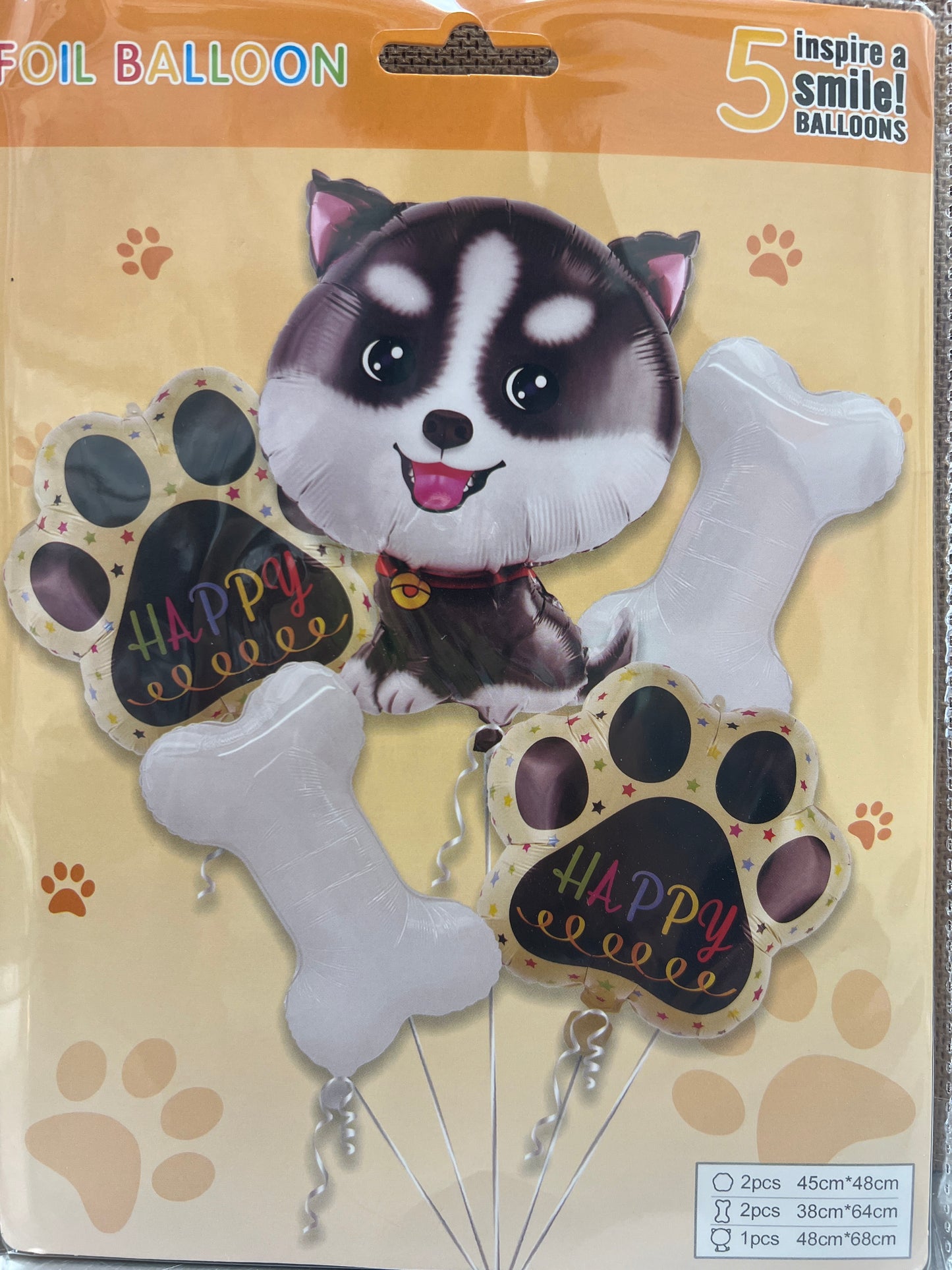 Balloon Set Dog 5pc