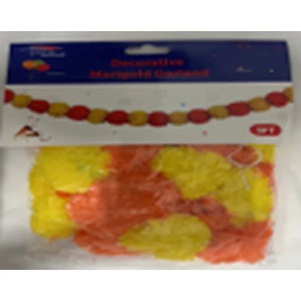5ft Marigold Garland Yellow & Orange