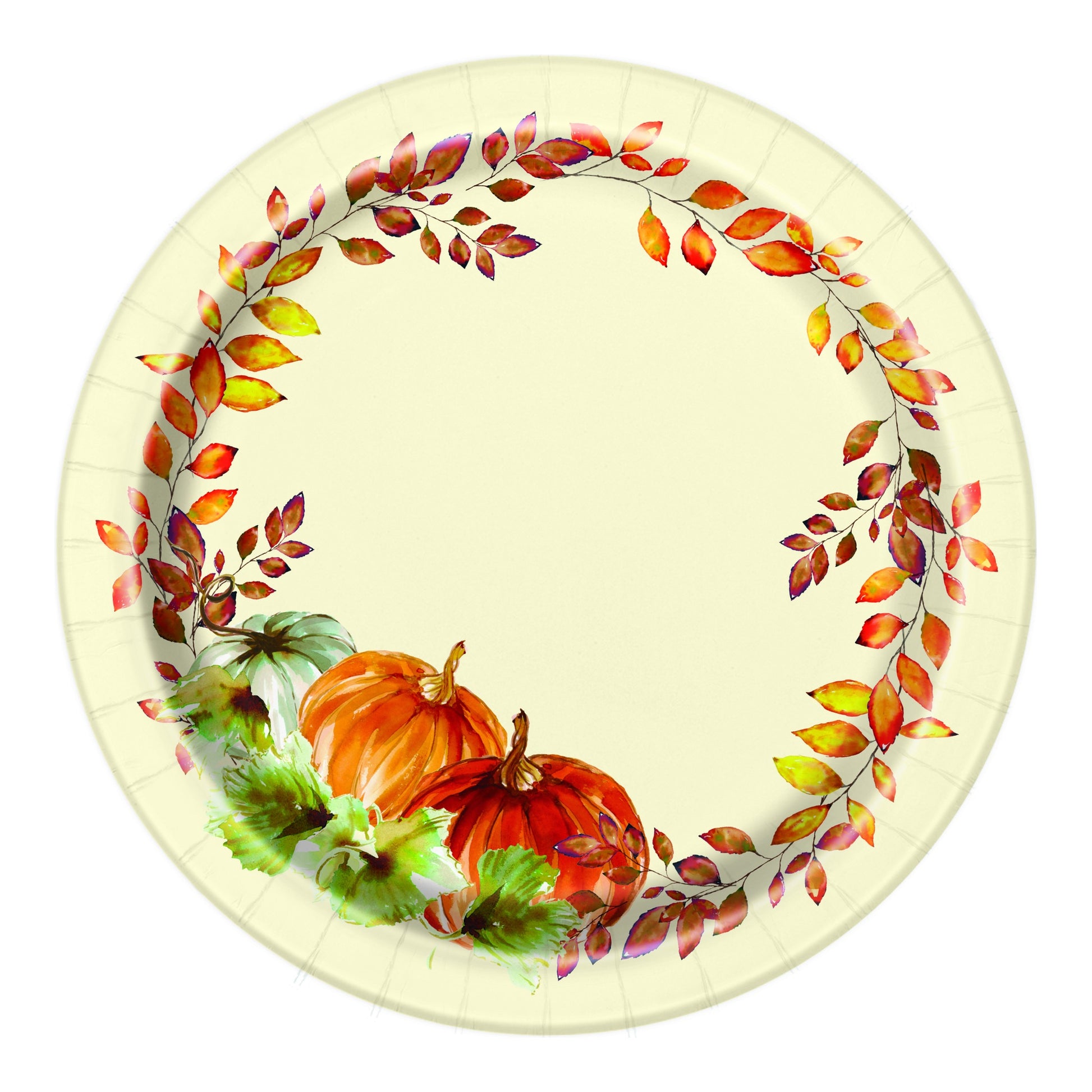 7" Plate Pumpkin 8ct