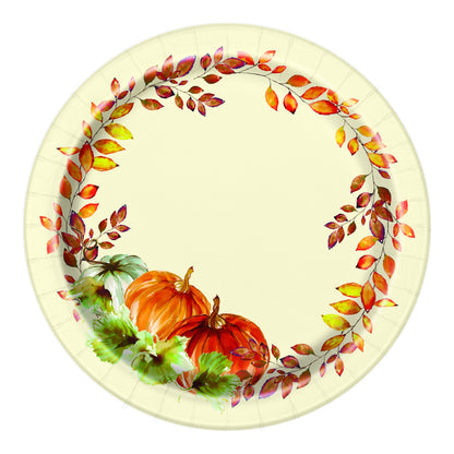 7" Plate Pumpkin 8ct