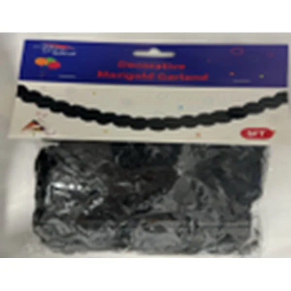 5ft Marigold Garland Black