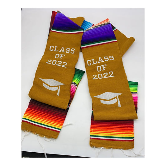 (c) Sarape Graduation Stole Gold