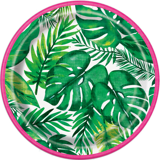 7" Plate Luau 8ct