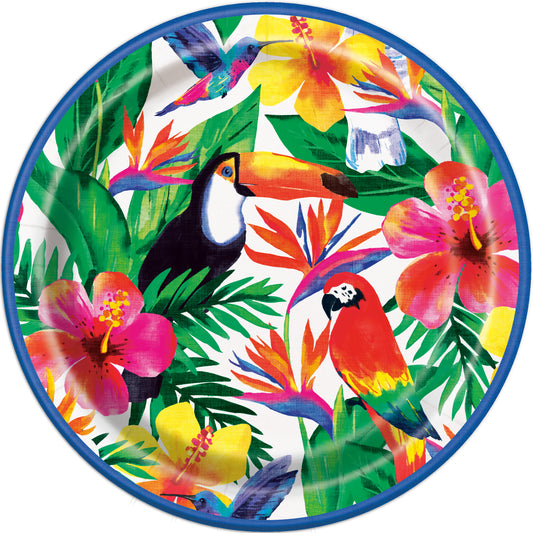 9" Plate Luau 8ct